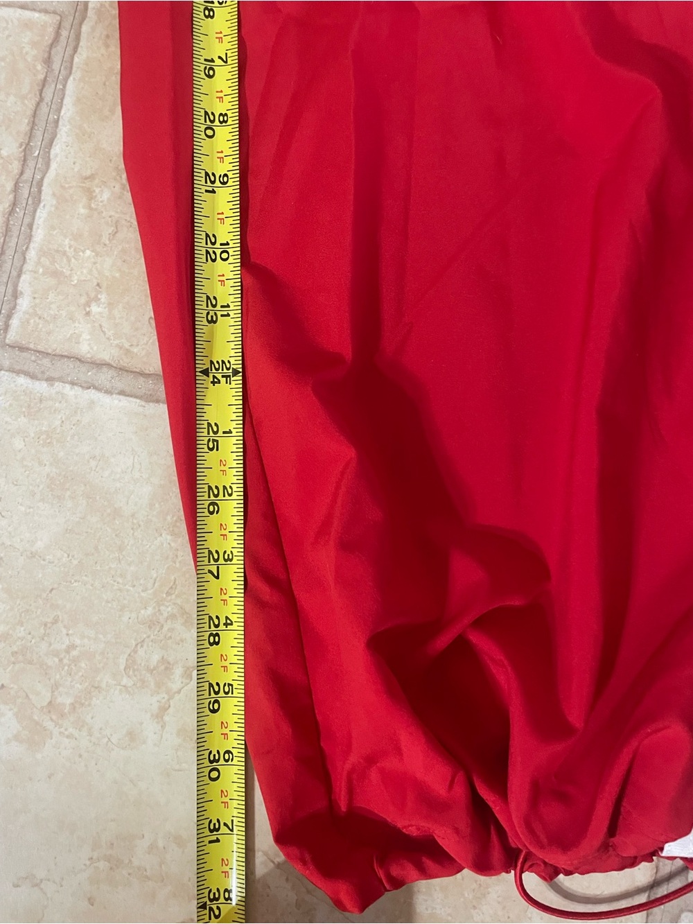 NWT adidas Women’s Red Track Pants with White Ruffle Overlay - Picture 13 of 15